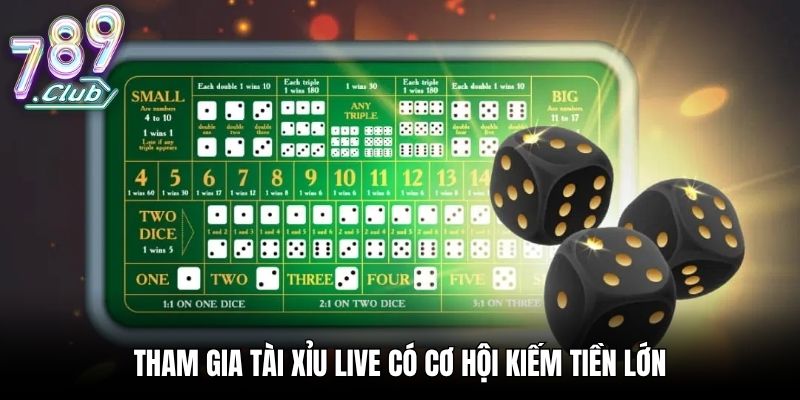 Bí Quyết Cá Cược Tài Xỉu Live Dễ Thắng Tại Nhà Cái 789CLUB Tham gia tài xỉu live có cơ hội kiếm tiền lớn